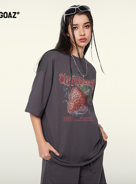 「CARGOAZ」2025SS 美式复古夏季水果系列印花圆领凉感短袖T恤