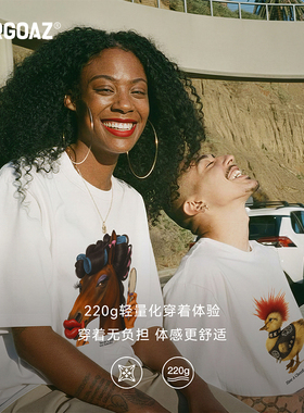 「CARGOAZ」2026SS 潮牌男女同款趣味插画短袖T恤宽松休闲上衣