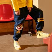 新款 男童纯棉运动长裤 加绒加厚2025秋款 儿童中小童潮黑神话悟空潮