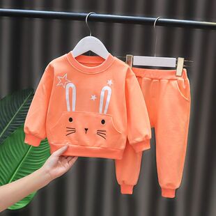 女童春秋1春季套装2026年新款3岁春装女宝宝2婴儿童4洋气小童卫衣