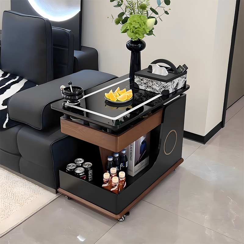 中古风客厅边柜小户型两用升降