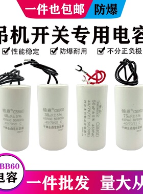 家用小型电动葫芦220V吊机开关按钮升降机提升机专用CBB60电容器