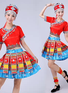 女新款云南民族风文山苗服装少数名族服装女贵州彝族服装夏舞台装