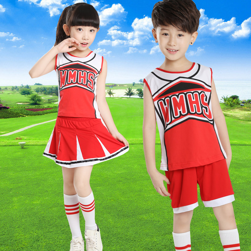 儿童成人啦啦操手花演出服男女童啦啦队中小学生校运会拉拉队服装