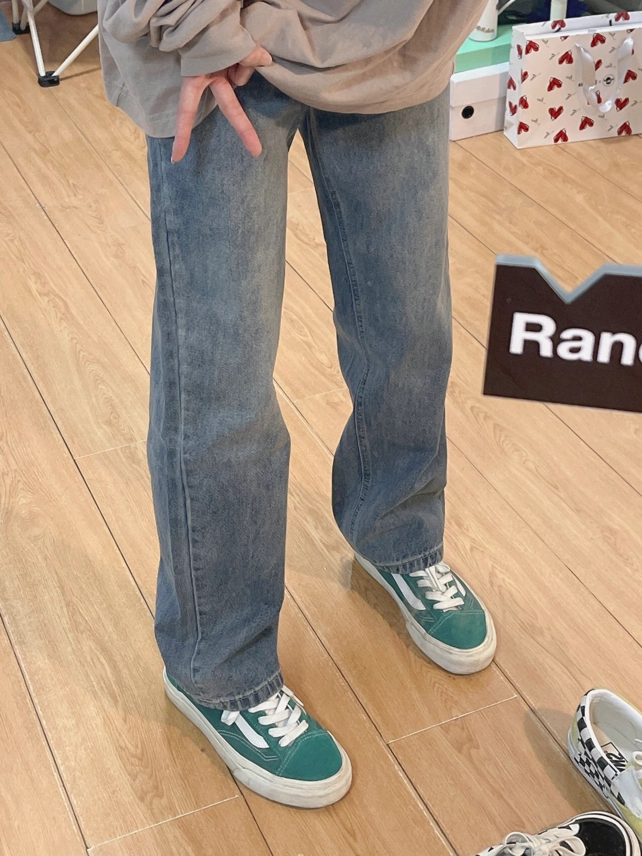 复古蓝牛仔直筒裤女初秋装大码高腰遮胯宽松显瘦阔腿垂感拖地裤子