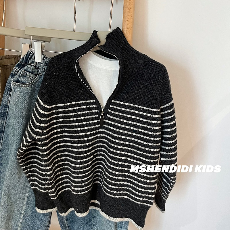 男童拉链开衫外套毛衣儿童羊毛衫加厚时尚韩版【高含量羊毛】