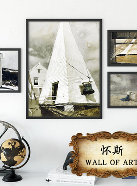 安德鲁怀斯的安静的世界系列艺术风景装饰画芯美式挂画替换画心