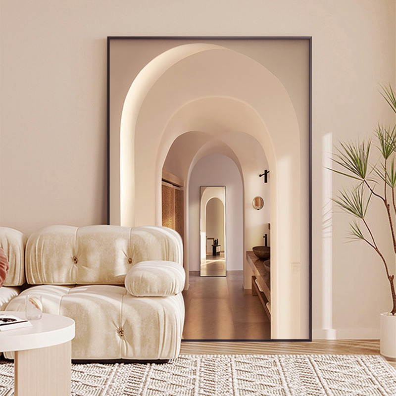 现代建筑空间延展奶油风格北欧装饰设计画芯唯美工业风挂画内芯