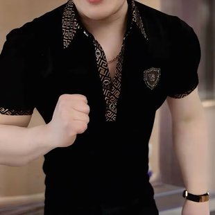 男士 新款 高档轻奢POLO衫 2025夏季 休闲商务翻领上衣服 时尚 帅气短袖