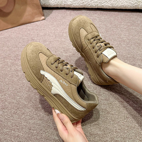 小众设计简约磨砂绒面休闲阿甘鞋