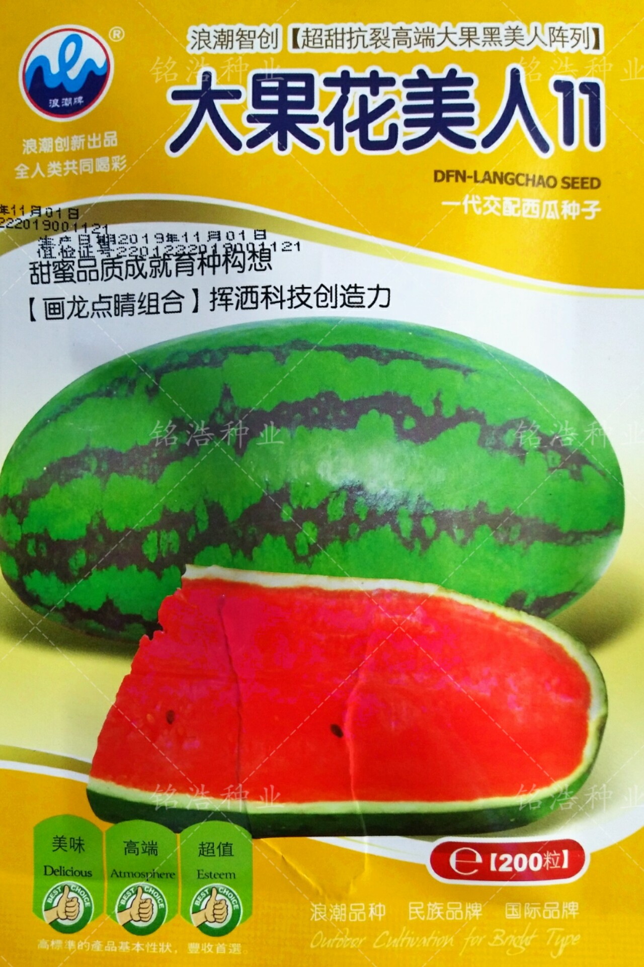 花皮红瓤西瓜种子水果四季超甜早熟西瓜籽春夏季播孑大果花美人11
