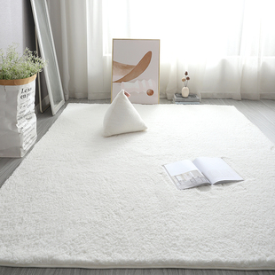 白色羊羔绒客厅茶几地毯加厚床边毯卧室满铺可爱少女房间毛毯地垫