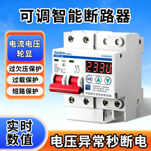 希崖XSL1智能小型断路器空气开关限流过压防雷短路保护器总开63A