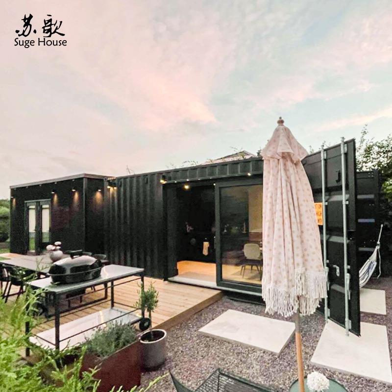 镀锌钢结构小户型集装箱房屋改造创意模块化民宿商铺设计施工