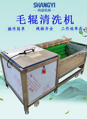 猪头去黑炭清洗设备猪蹄喷淋式毛辊清洗机卤肉店烧毛后的清洗机