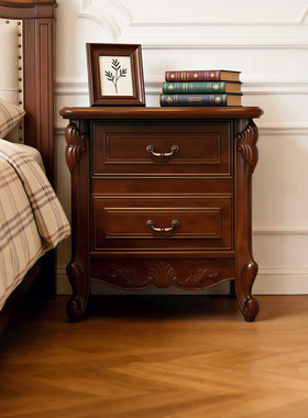 虎牌新款欧美轻奢实木床头保险柜家用办公小型100斤63cm高智能防盗隐藏式看不出来指纹密码卧室CSP认证保险箱