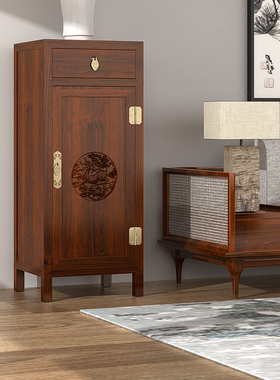 虎牌新中式实木隐形保险柜家用搬不走100斤密码指纹2025新款110高防盗客厅卧室储物高端隐藏固定大容量保险箱