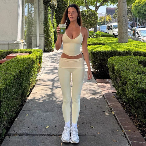 *csb 运动内衣健身背心吊带美背带胸垫瑜伽套装健身长裤