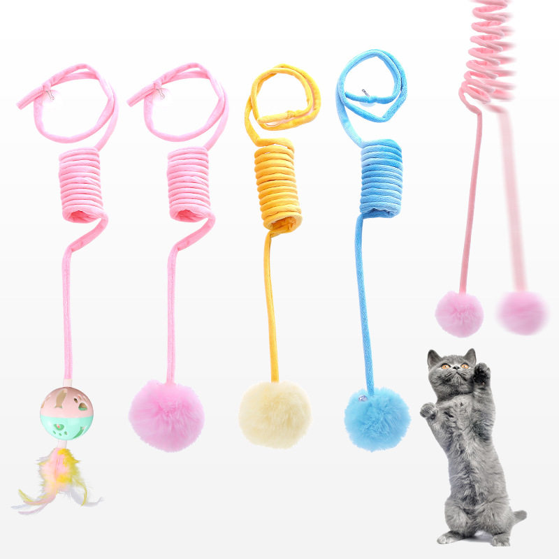 猫舍吸盘弹簧自嗨毛球逗猫棒图片
