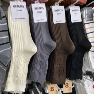 无数个洞洞？ 袜子女粗线潮 时髦精值得拥有乞丐挖破洞中筒新款