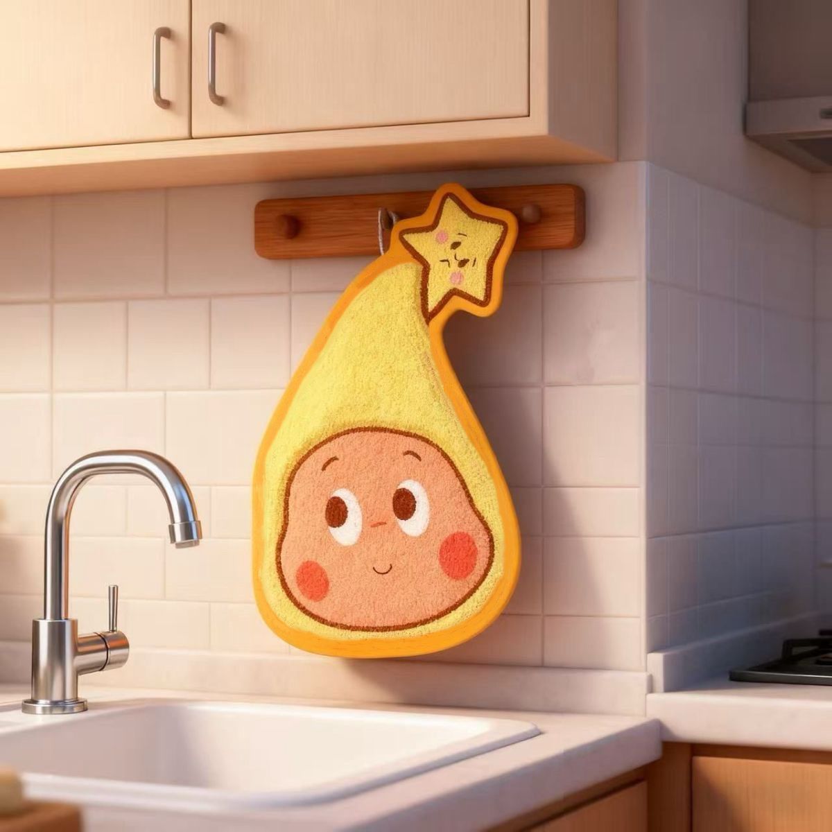 可爱卡通擦手巾挂式吸水速干