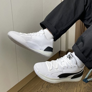 PUMA Clyde Hardwood Team 低帮防侧滑减震实战篮球鞋 男款