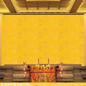 祥云花纹图墙纸寺庙仙道佛堂背景墙装 古典吊顶天花板壁纸 饰画中式