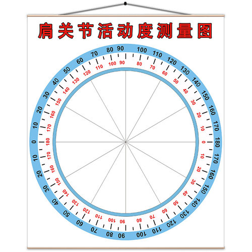 关节活动度检测图圆形测量表墙纸