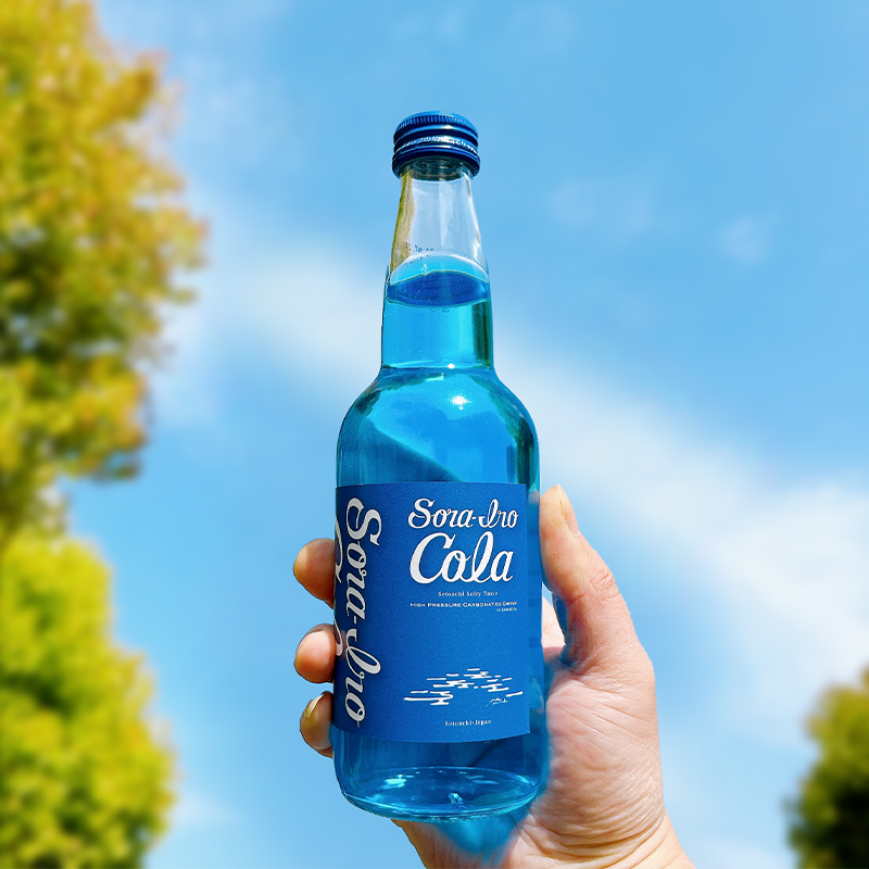 日本进口saito青空齐藤蓝可乐330ml玻璃瓶装饮料收藏高端可乐新品