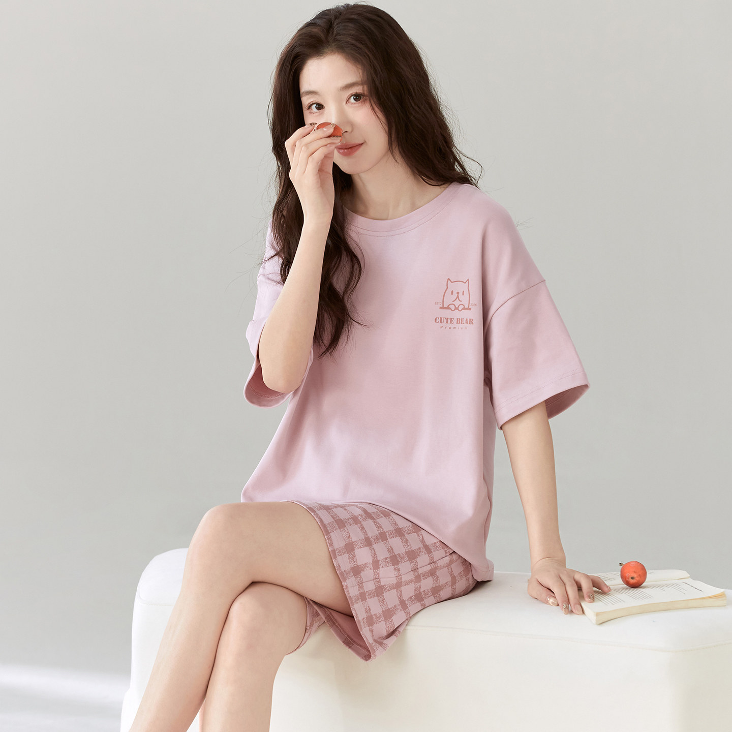 2026新款睡衣女款夏季纯棉可外穿短袖大码家居服夏天薄款短裤套装图片