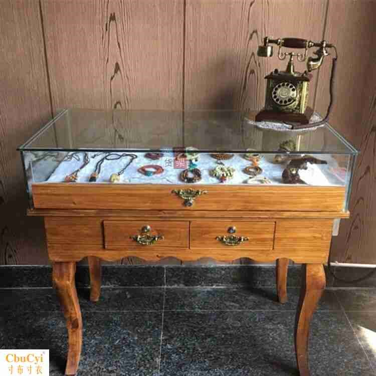 现货复古实木烤漆玻璃饰品展示柜仿古珠宝首饰古董玉器产品展示柜|ruв категории коммерческий/офисная мебель, полки/витрина, бутик - витрина/витрина - от Buy2taobao.com для оказания профессиональной услуги покупки агента Taobao