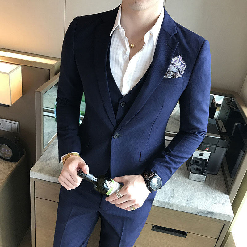 Autumn man man 's suit suit Youth Korean Edition Self cultivation stripe Small suit business affairs leisure time coat marry full dressin the Men's clothing, Suits  category - from Buy2taobao.com to provide professional Taobao agent buy service