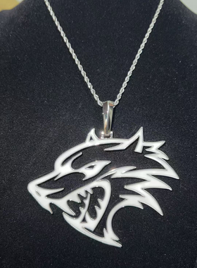 Kkluv项链10cm大号搭配麻花链那奇沃夫定制狼头吊坠嘻哈饰品