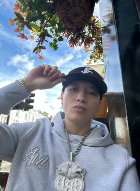 Asen同款15mm8字无限古巴项链满锆石镶嵌美式复古百搭嘻哈项链