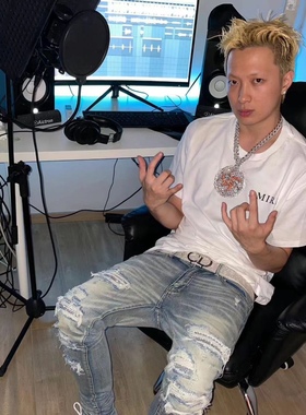 BLITZ BOY配饰男ins潮个性20mm方锆古巴链项链欧美朋克风锆石饰品