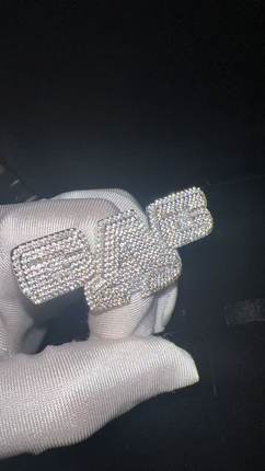 Capper同款GAG满钻戒指锆石闪钻潮流男女食指戒指