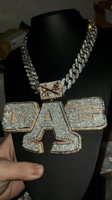 Capper 同款GAG厂牌剑与玫瑰项链嘻哈说唱饰品项链