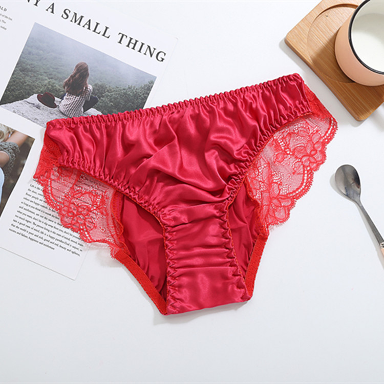 真丝内裤女桑蚕丝性感中高腰女士