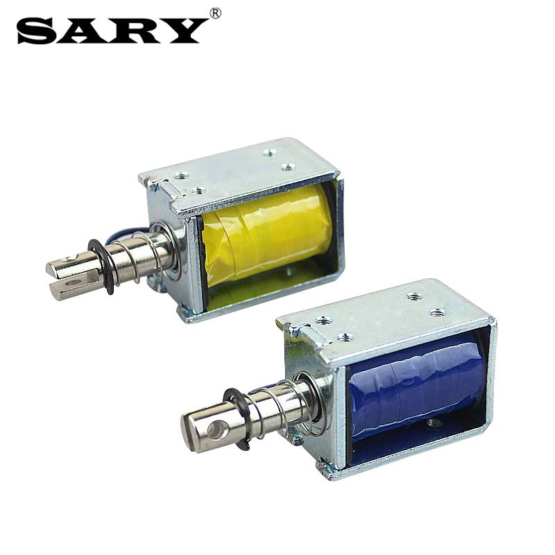 LY-078电磁锁小型贯穿式0837牵引直流电磁铁推拉式12V电动伸缩杆