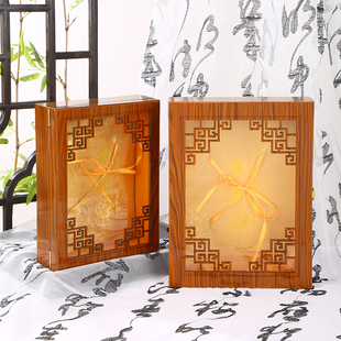 高档鱼胶包装盒花胶礼品盒滋补品鳌鱼胶礼盒空盒子鳌鱼胶木盒包装