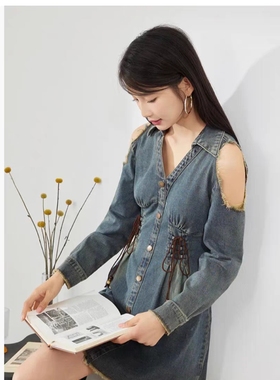 ||爱衣服259全新带吊牌季新款牛仔连衣裙55257-限时优惠限时优惠