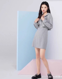 bm风收腰显瘦网红超火卫衣裙两件套 韩版 爱衣服套装 衣裙秋秋新款