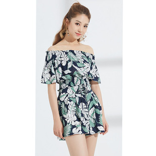 爱衣服季新款韩版休闲时尚修身上下套裤沙滩度假女两件套L-N7