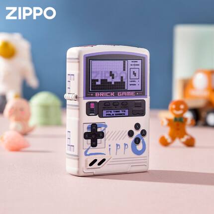 Zippo打火机彩印游戏机复古像素风之宝正品煤油打火机收藏送礼