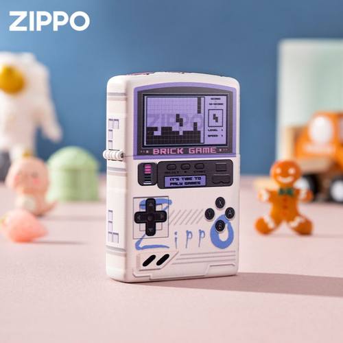 Zippo打火机彩印游戏机复古像素风之宝正品煤油打火机收藏送礼