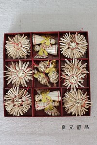 良元静品 摄影道具 轻巧麦秆手工制作圣诞树橱窗装饰挂饰