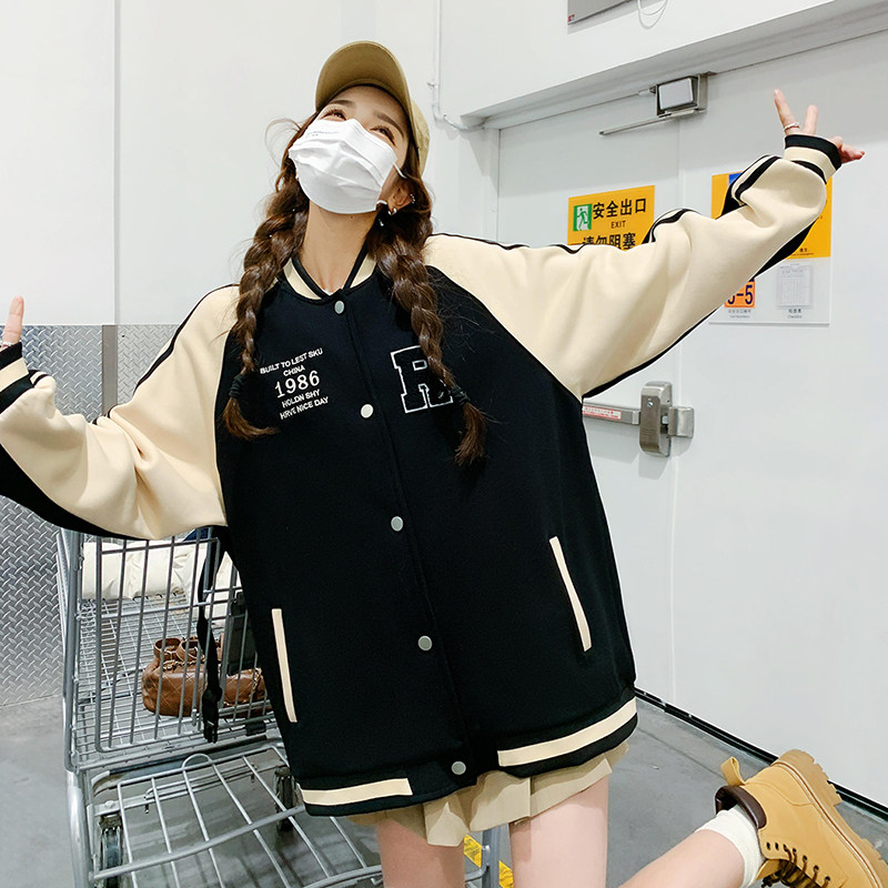 现货撞色棒球服6159P135控188,女装短外套,浙宝089