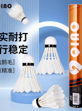 启傲羽毛球飞行稳定耐打单筒售卖 AS15EW 羽球练习用12只装羽毛球