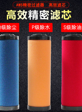 压缩空气精密过滤器滤芯QPS015/024/035 空压机油水分离器AWS除油