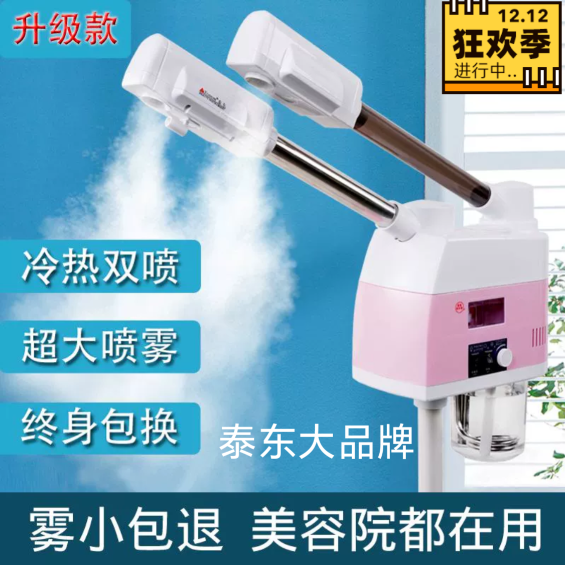 泰东纳米喷雾补水仪美容院冷热喷雾机家用双喷蒸脸器美容仪蒸脸仪